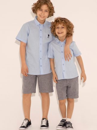 شلوارک پسرانه سرمه ای یو اس پولو