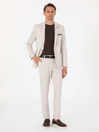 کت و شلوار مردانه بژ پیرکاردین