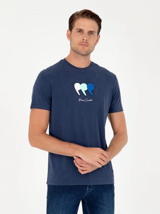 تی شرت مردانه سرمه ای پیرکاردین