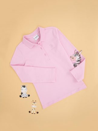 سویشرت دخترانه صورتی یو اس پولو