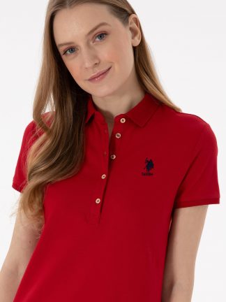 پیراهن و لباس مجلسی زنانه قرمز یو اس پولو