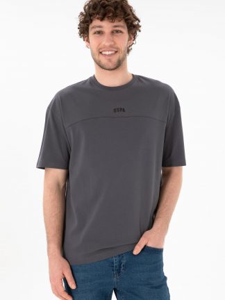 تی شرت مردانه خاکستری تیره یو اس پولو