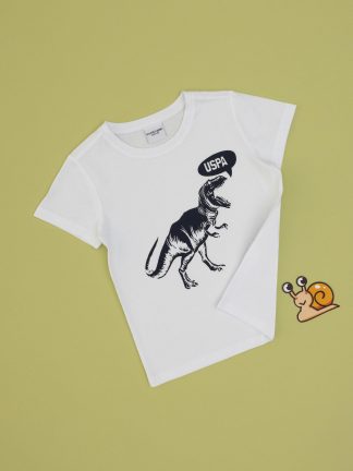 تی شرت پسرانه سفید یو اس پولو