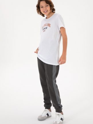 شلوار راحتی پسرانه خاکستری تیره یو اس پولو