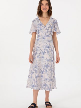 پیراهن و لباس مجلسی زنانه آبی یو اس پولو