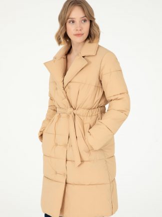 پالتو زنانه شتری یو اس پولو