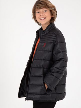 کاپشن پسرانه مشکی یو اس پولو