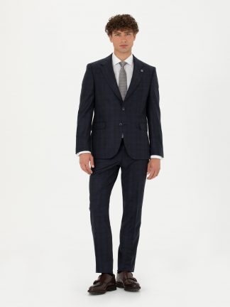 کت و شلوار مردانه سرمه ای پیرکاردین