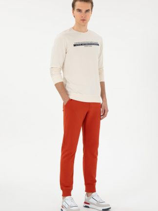 شلوار راحتی مردانه آجری یو اس پولو