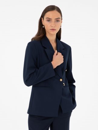 کت زنانه سرمه ای پیرکاردین