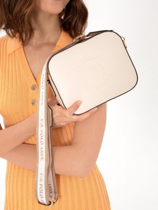 کیف دوشی زنانه کرم یو اس پولو