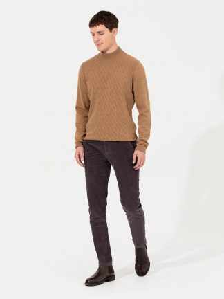 شلوار کتان مردانه خاکستری تیره پیرکاردین