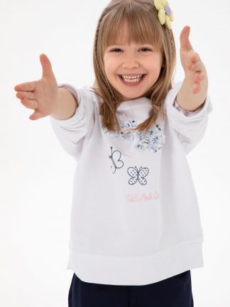 سویشرت دخترانه سفید یو اس پولو