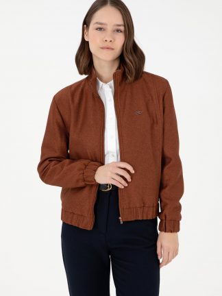 کت زنانه قهوه ای یو اس پولو