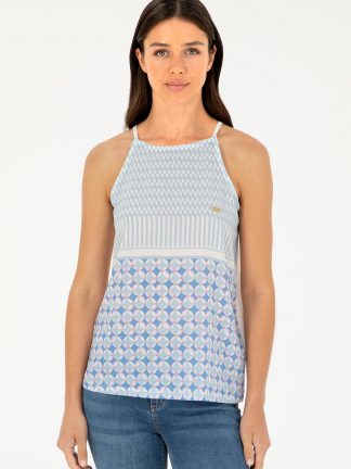 تیشرت زنانه آبی روشن یو اس پولو