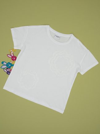 تی شرت دخترانه سفید یو اس پولو