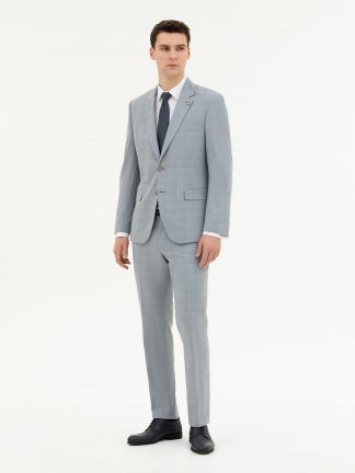 کت و شلوار مردانه آبی روشن پیرکاردین