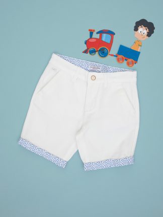 شلوارک پسرانه سفید یو اس پولو