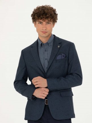 کت مردانه آبی لاجوردی روشن پیرکاردین