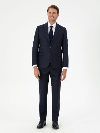 کت و شلوار مردانه سرمه ای پیرکاردین