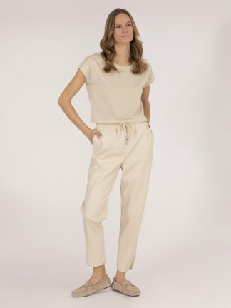 شلوار پارچه ای زنانه کرم پیرکاردین