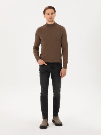 شلوار جین جذب مردانه مشکی پیرکاردین