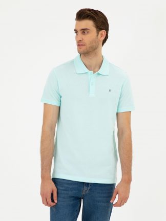 پولوشرت مردانه آبی فیروزه ای پیرکاردین