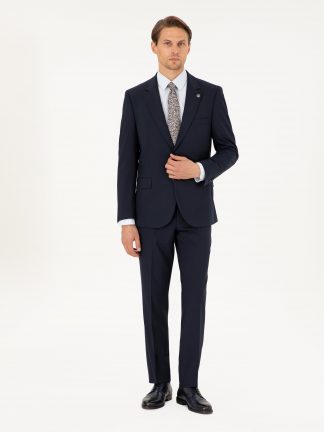 کت و شلوار مردانه سرمه ای پیرکاردین