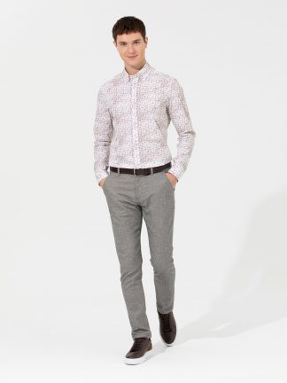 شلوار کتان مردانه خاکستری پیرکاردین