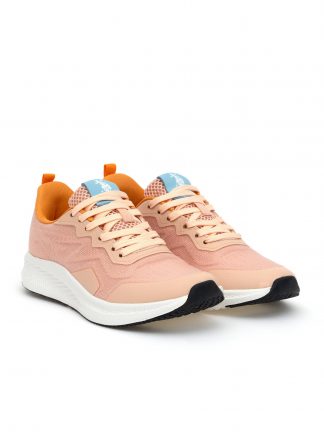 کفش ورزشی زنانه صورتی پودری یو اس پولو