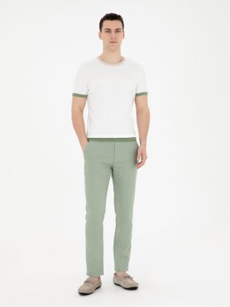 شلوار کتان مردانه سبز پیرکاردین