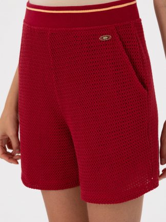 شلوارک زنانه آلبالویی یو اس پولو