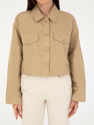 شومیز زنانه بژ پیرکاردین