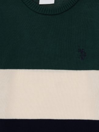 پلیور پسرانه سبز تیره یو اس پولو