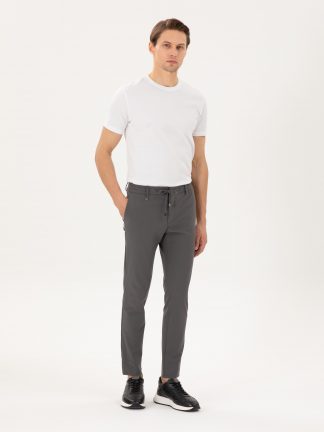 شلوار پارچه ای مردانه خاکستری تیره پیرکاردین