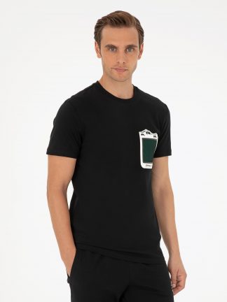 تی شرت مردانه مشکی پیرکاردین