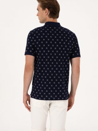 پولوشرت مردانه سرمه ای یو اس پولو