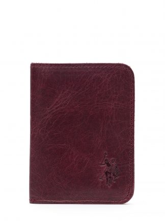 کیف پول و کارت مردانه زرشکی یو اس پولو