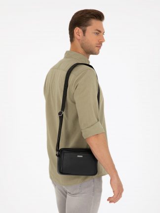 کیف مسنجر مردانه مشکی پیرکاردین