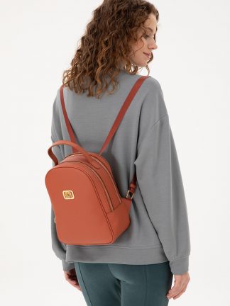 کوله پشتی زنانه آجری یو اس پولو