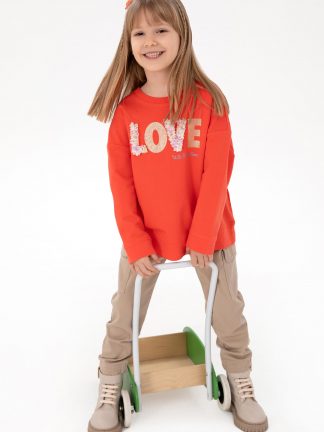 شلوار کتان دخترانه بژ یو اس پولو