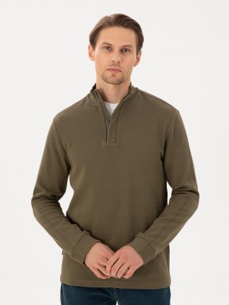 سویشرت مردانه خاکی تیره پیرکاردین