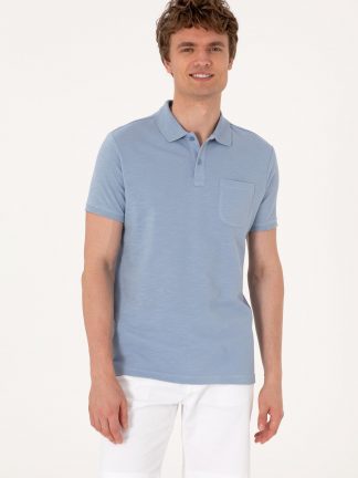 پولوشرت مردانه آبی یو اس پولو