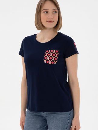 تیشرت زنانه سرمه ای یو اس پولو