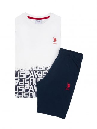 لباس خواب پسرانه سفید یو اس پولو