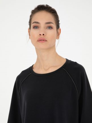 سویشرت زنانه مشکی پیرکاردین