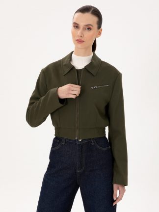 کت زنانه خاکی روشن پیرکاردین