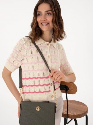 کیف زنانه خاکی روشن یو اس پولو