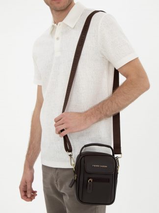 کیف مسنجر مردانه قهوه ای پیرکاردین