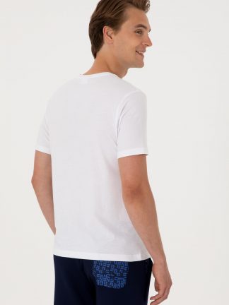 تی شرت مردانه سفید یو اس پولو